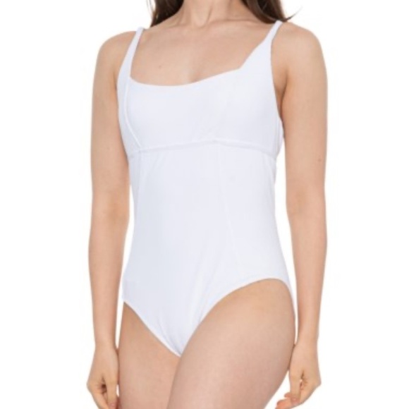 Andie Other - NWT ANDIE The Havana One-Piece Swimsuit - Built-In Bra white ribbed XL